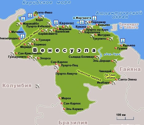 карта Венесуэлы